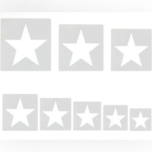 8 PCS Large Star Stencil, Star Stencils Different Sizes - New